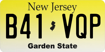 NJ license plate B41VQP