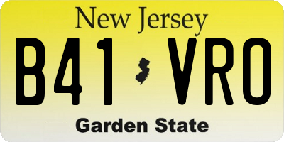 NJ license plate B41VRO