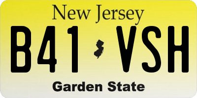 NJ license plate B41VSH