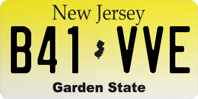 NJ license plate B41VVE