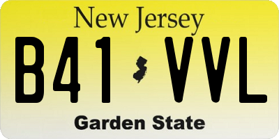 NJ license plate B41VVL