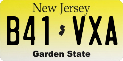 NJ license plate B41VXA