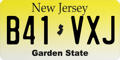 NJ license plate B41VXJ