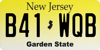 NJ license plate B41WQB