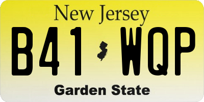 NJ license plate B41WQP