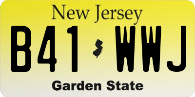 NJ license plate B41WWJ