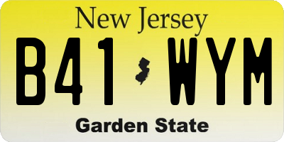 NJ license plate B41WYM