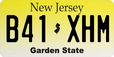 NJ license plate B41XHM