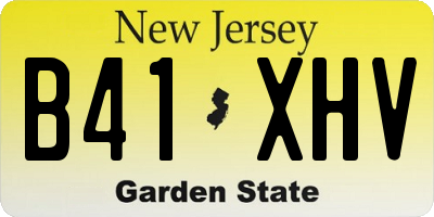 NJ license plate B41XHV