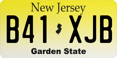 NJ license plate B41XJB