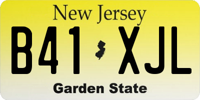 NJ license plate B41XJL