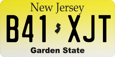 NJ license plate B41XJT