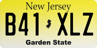 NJ license plate B41XLZ