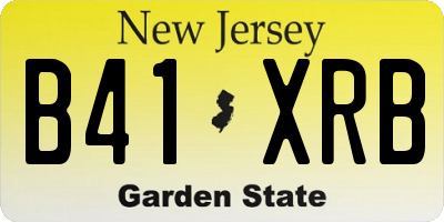 NJ license plate B41XRB