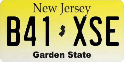 NJ license plate B41XSE
