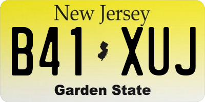 NJ license plate B41XUJ
