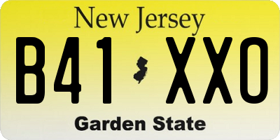 NJ license plate B41XXO