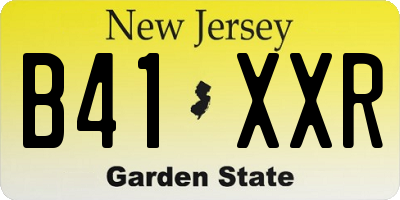 NJ license plate B41XXR