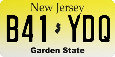 NJ license plate B41YDQ