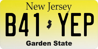 NJ license plate B41YEP