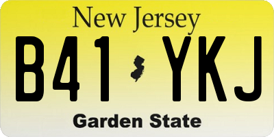 NJ license plate B41YKJ