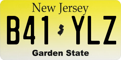 NJ license plate B41YLZ