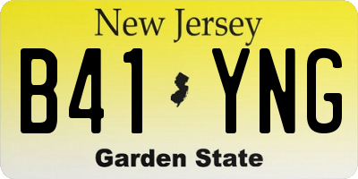 NJ license plate B41YNG