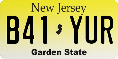 NJ license plate B41YUR