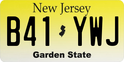 NJ license plate B41YWJ