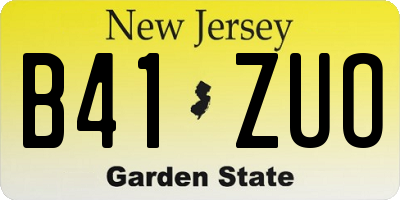 NJ license plate B41ZUO