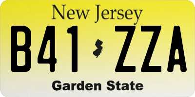 NJ license plate B41ZZA