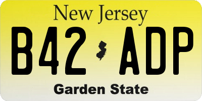 NJ license plate B42ADP
