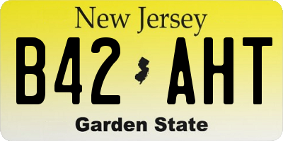 NJ license plate B42AHT