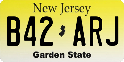 NJ license plate B42ARJ