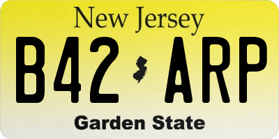 NJ license plate B42ARP