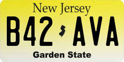 NJ license plate B42AVA