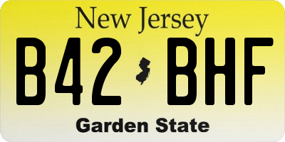 NJ license plate B42BHF