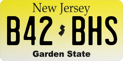 NJ license plate B42BHS