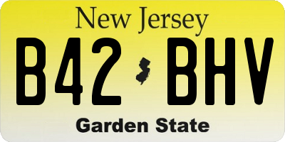 NJ license plate B42BHV