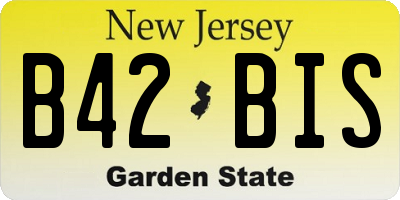 NJ license plate B42BIS