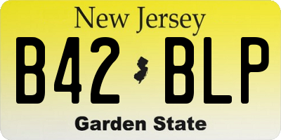 NJ license plate B42BLP