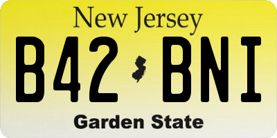 NJ license plate B42BNI