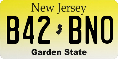 NJ license plate B42BNO