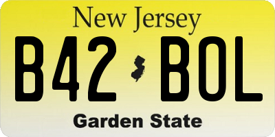 NJ license plate B42BOL
