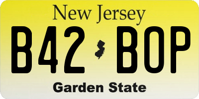 NJ license plate B42BOP