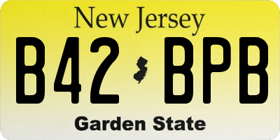 NJ license plate B42BPB