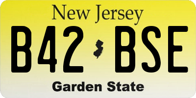NJ license plate B42BSE