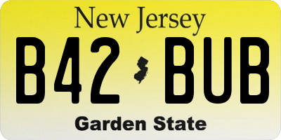 NJ license plate B42BUB