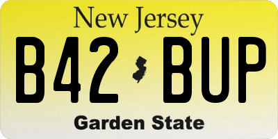 NJ license plate B42BUP