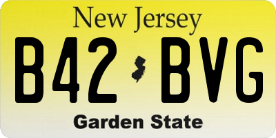 NJ license plate B42BVG